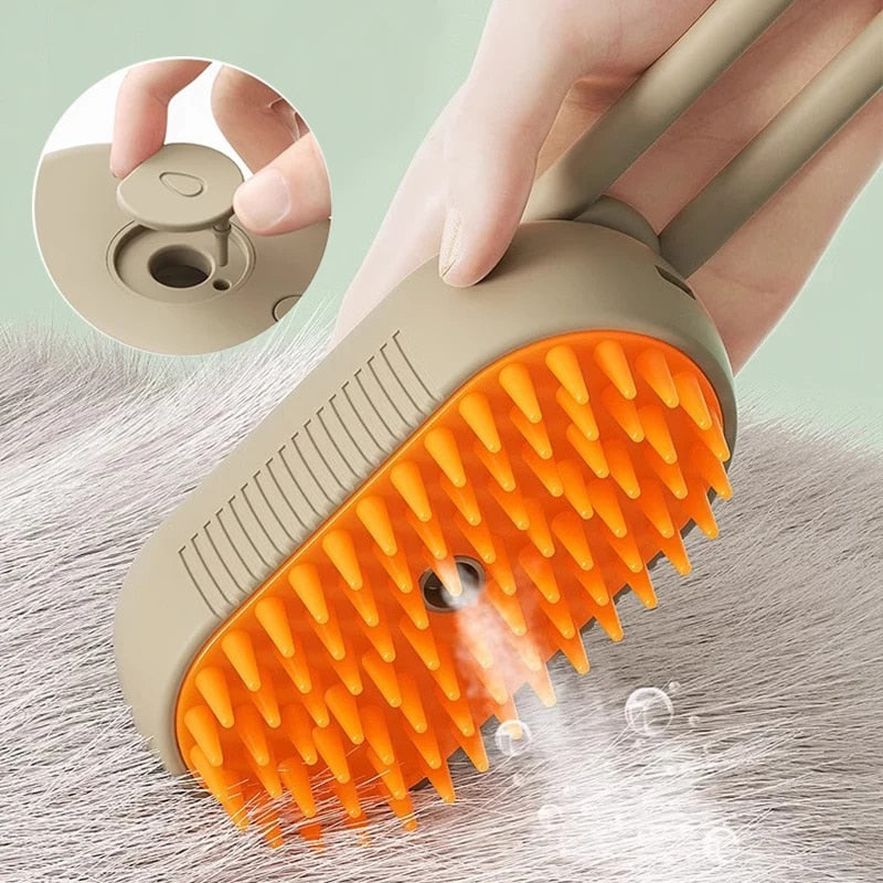 Cepillo de vapor 3 en 1 para gatos y perros
