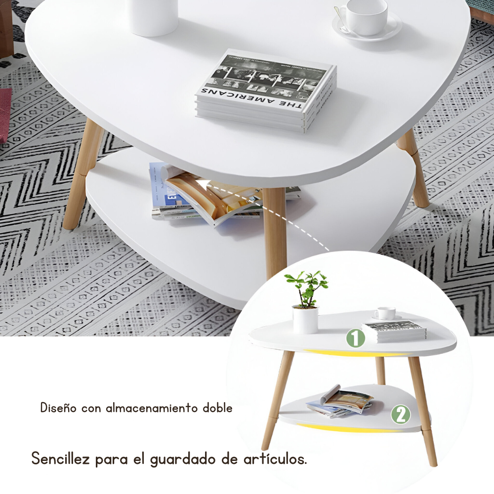 Mesa De Centro Vintage Triangular