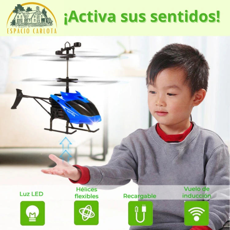 Mini Helicóptero Con Sensor de Inducción
